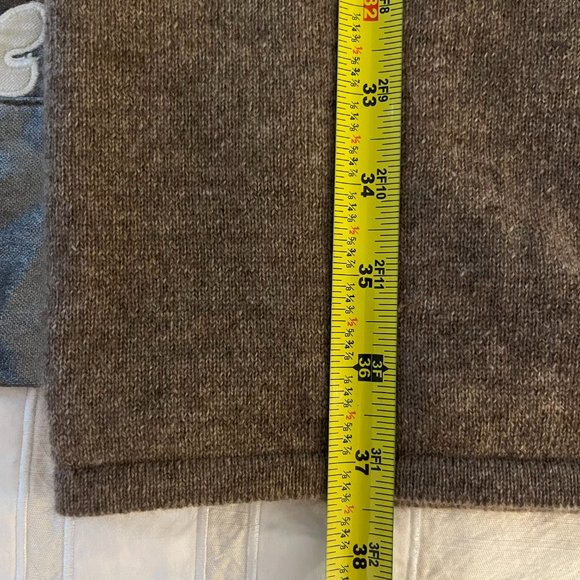 Erdenet 100% Cashmere Sweater Dress in Brown & Beige - Picture 14 of 14